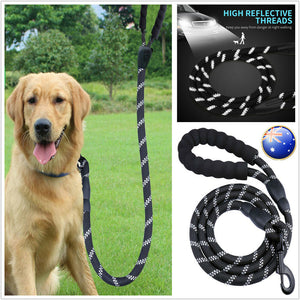 Dog Pet Puppy Training Tracking Obedience Recall Lead Safe Reflective Leash 1.5M