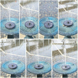 3W Solar Power Fountain Water Pump Bird Bath With LED Landscape Garden Pond
