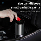 Baseus Auto Car Rubbish Bin Holder Trash Waste Dust Case Can Garbage Wastebasket