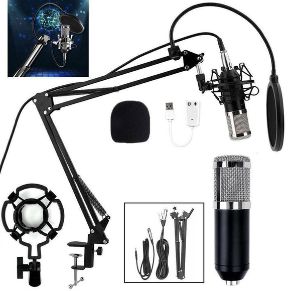 BM800 Condenser Microphone Kit Studio Suspension Boom Scissor Arm Stand