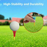 110Pcs Plastic & Rubber Cushion Top Golf Tees 83mm