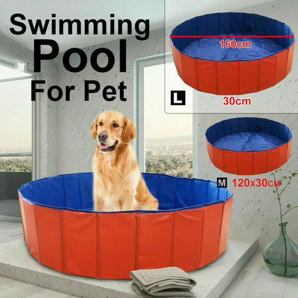 Portable Folding Pet Swimming Pool Dog Cat Bath Animal Washing