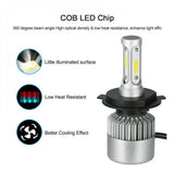 h4 9003 2000w 300000lm led headlight kit lamp bulbs globes high low beam upgrade