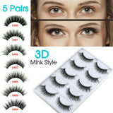 3D 5 Pairs Mink Natural Thick False Fake Eyelashes Eye Lashes Makeup Extension