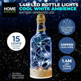 10pcs Bottle Light Cork Shape String Fairy Lamp 15LEDs Festival Xmas Valentines