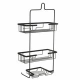 3 Tier Bathroom Shower Caddy Aluminum Hanging Rack Shampoo Storage Shelf Black