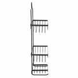 3 Tier Bathroom Shower Caddy Aluminum Hanging Rack Shampoo Storage Shelf Black