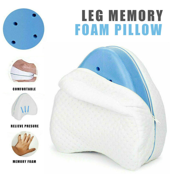 Knee Support Pain Relief Memory Foam Leg Pillow Cushion Washable Cover