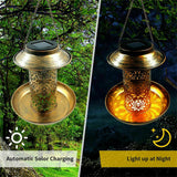 Solar Powered Bird Feeder Light Hanging Outdoor Solar Lamp Solar Garden Light