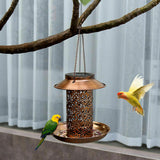 Solar Powered Bird Feeder Light Hanging Outdoor Solar Lamp Solar Garden Light