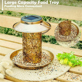 Solar Powered Bird Feeder Light Hanging Outdoor Solar Lamp Solar Garden Light