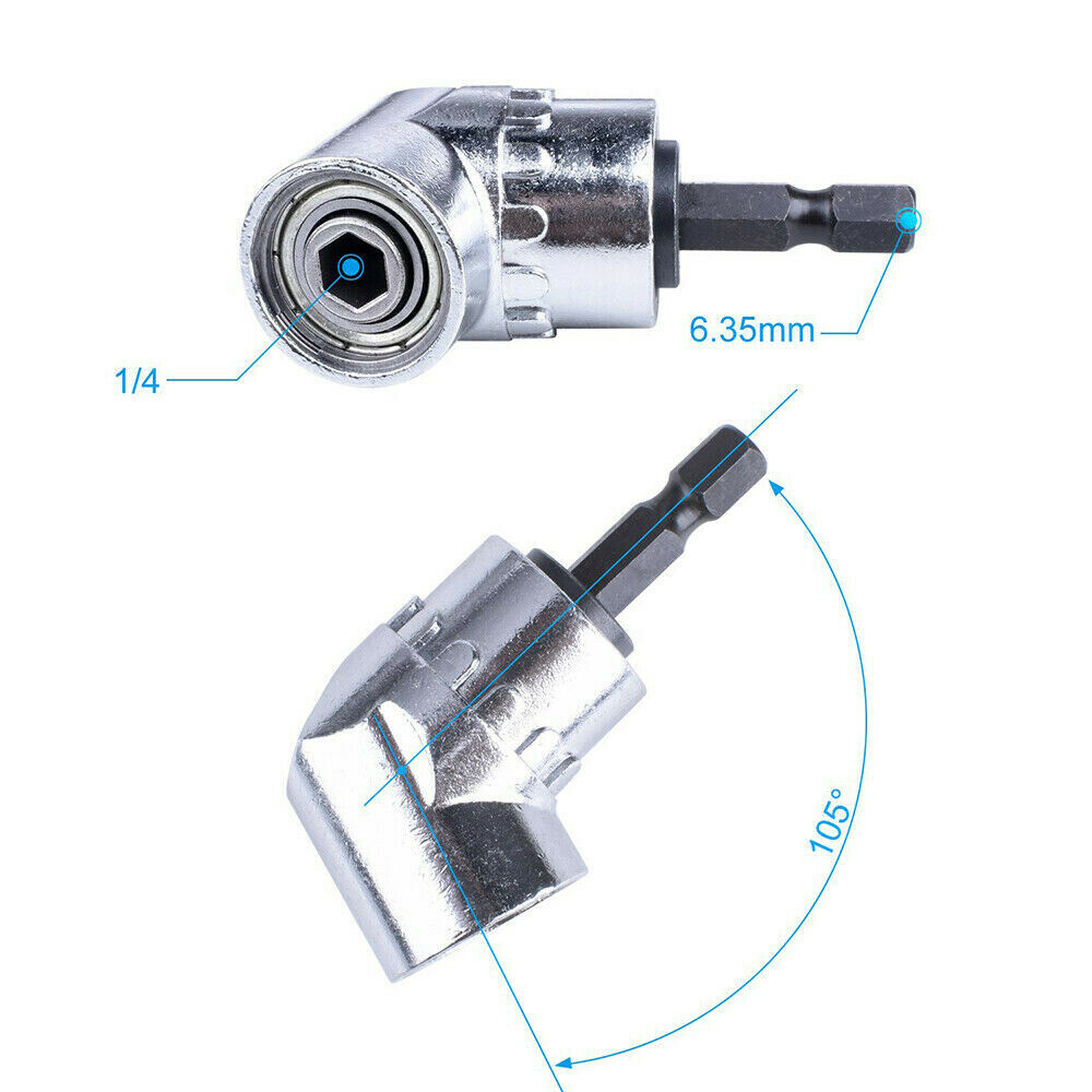 Right Angle Drill and Flexible Shaft Bits Extension Screwdriver