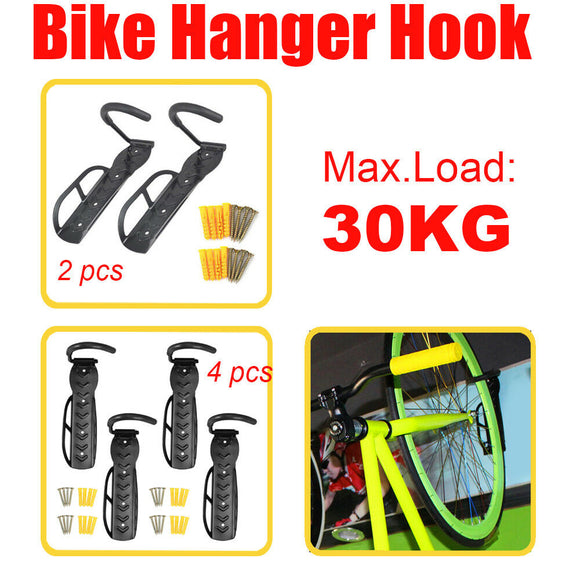 1/2/4Pcs Wall Rack Mount Bicycle Hanger Stand Garage Bike Steel Hook Holder