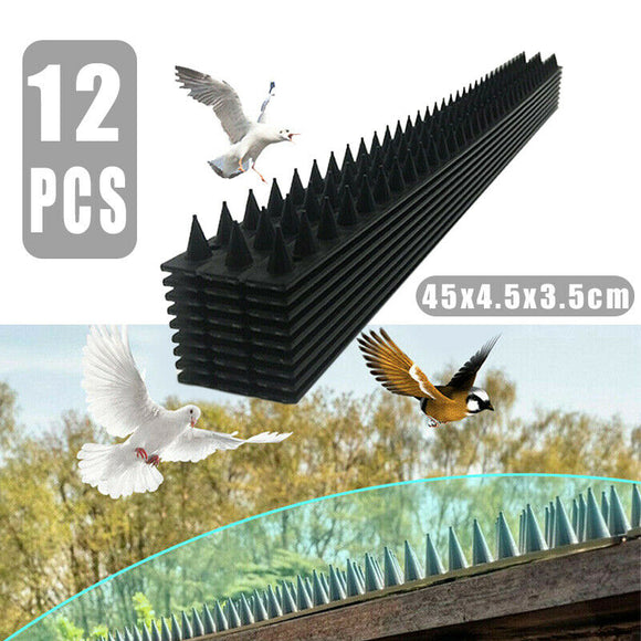 12pc Bird Spikes Human Cat Possum Mouse Pest Control Spiked Fence Wall