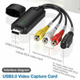 USB 2.0 VHS Tapes Tape to DVD VCR Audio Video Converter Capture Card Adapter PC