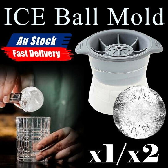 ICE Ball Mold Whiskey Cocktail Sphere Ice Cube Maker Jelly Silicone Mould