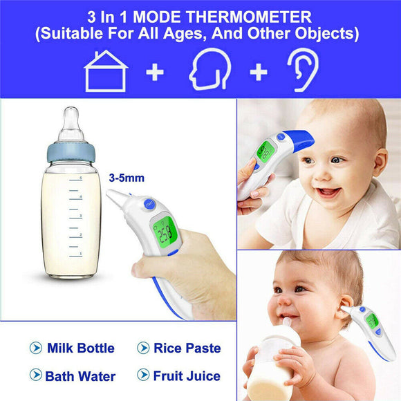 Adult Baby Digital Thermometer Ear Forehead Infrared Temperature Tester