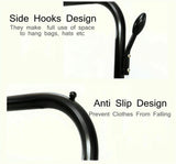 Clothes Garment Coat Hanger Rack Organiser Hat Hook Stand Shoes Storage Metal