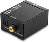 Digital Optical Coaxial Toslink to Analog Audio Converter Adapter DAC RCA Cable