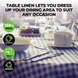 152cm Round Check Tablecloth Birthday Wedding Tableware Cover Banquet Party PEVC