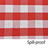 152cm Round Check Tablecloth Birthday Wedding Tableware Cover Banquet Party PEVC