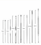 7pcs Ear Pick Wax Cleaner Stainless Steel Earpick Curette Remover Earwax Removal