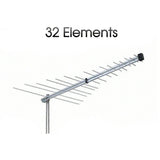 TV Antenna 32 Element Log Periodic VHF/UHF/FM HDTV Digital Ready Aerial