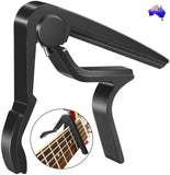 Acoustic Electric Guitar Bass Quick Change Grain Clamp Key Capo Spring Trigger