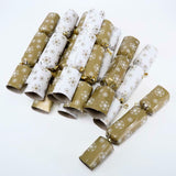 12PCS Luxury Christmas Crackers Bon Bons 29cm x 4cm Gold Red White