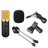 USB Condenser Microphone Studio Audio Brocasting w/ Tripod Stand Adjustable