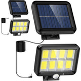 160LED Solar Powered PIR Motion Sensor Light Outdoor Garden Security Flood Lamp