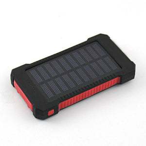 10000mah Solar Power Bank Portable External Battery Dual USB Phone Charger