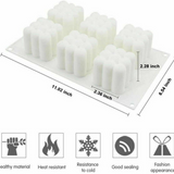 DIY 6 Candles Mould Soy Wax Candle Mold Aromatherapy Candle 3D Silicone Moulds