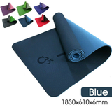 TPE Yoga Mat Eco Friendly Exercise Fitness Gym Pilates Non Slip Dual Layer