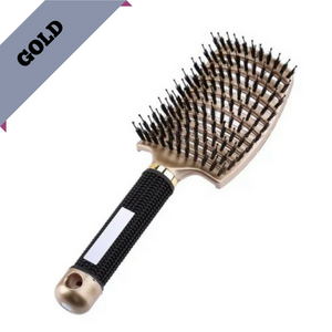 Nylon Bristle Detangling Boar Hair Brush Head Scalp Massage Vented Comb