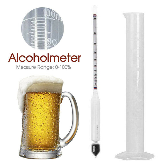 Alcoholmeter Hydrometer Tester Vintage measuring bottle Set Tools Alcohol Meter