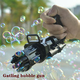 Gatling Bubble Machine 8-Hole Bubbler Maker Safe Cooling Fan Outdoor Kid Gift