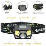 Brand New LED Head Torch Headlight COB Camping Headlamp USB Rechargeable Flashlight Lamp