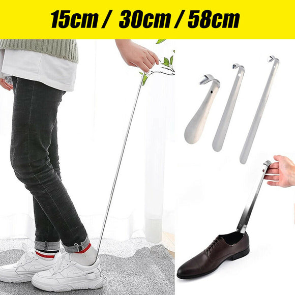 15cm/30cm/58cm Long Handle Shoehorn Stainless Steel Shoe Horn Lifter Tool