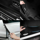 5CM*3M CarDoor Sill Protector Strip Carbon Fiber Bumper Sticker Rubber Trim Edge