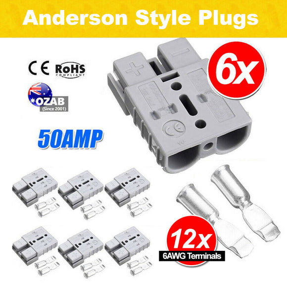 Anderson Style Plug Connectors Exterior DC Solar Caravan Power 12-24V 50AMP