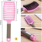 Nylon Bristle Detangling Boar Hair Brush Head Scalp Massage Vented Comb