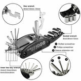 Bike Repair Multi Tool 16PCS Mountain Bicycle Puncture Saddle Bag Tyre Patches