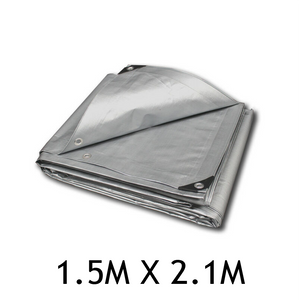 Grey Tarpaulin Tarp Canvas Waterprood Camping Poly Tarps Cover Sheet Truck UV PE