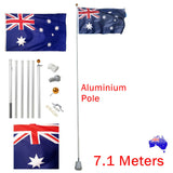 7.1M Aluminium Australian Flag Pole Flagpole Aussie Full Set AU