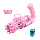 Gatling Bubble Machine 8-Hole Bubbler Maker Safe Cooling Fan Outdoor Kid Gift