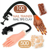 Flexible Nail Art Practice Training Model Trainer Hand Refit Replace Tip