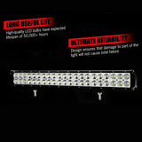 20inch LED Light Bar Slim Dual Row Flood Spot Combo Beam 4X4 Offroad