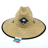 Wide Brim Straw Surf / Beach / Gardening Unisex Hat Adjustable Strap