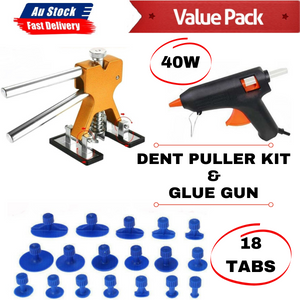 40W Glue Gun Paintless Dent Repair Dint Hail Damage Remover Puller 18 Tabs Kit